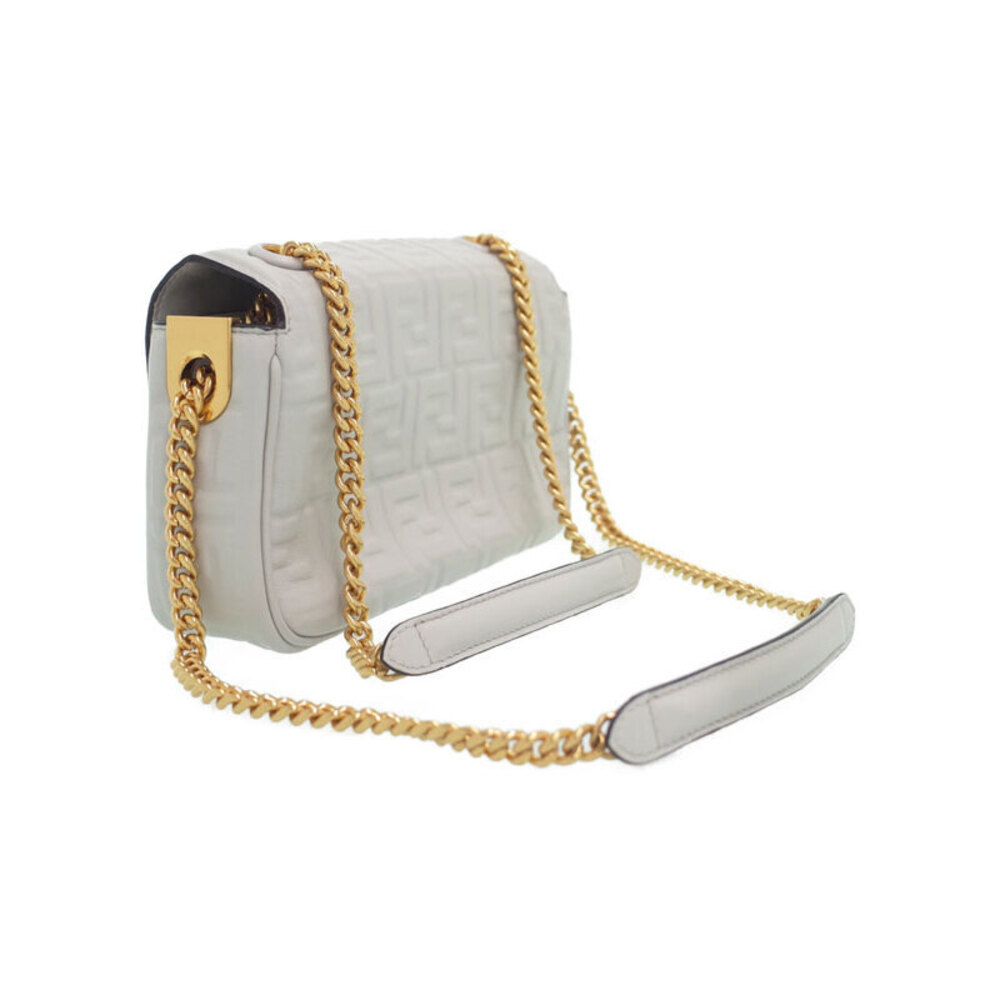 Fendi FF Shoulder Baguette Motif Midi Bag Chain
